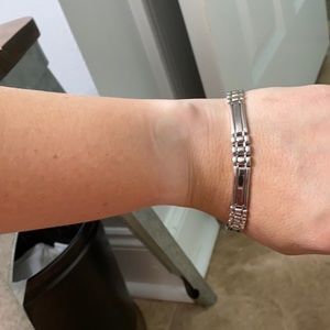Stamp 10 K white gold MIN’s bracelet